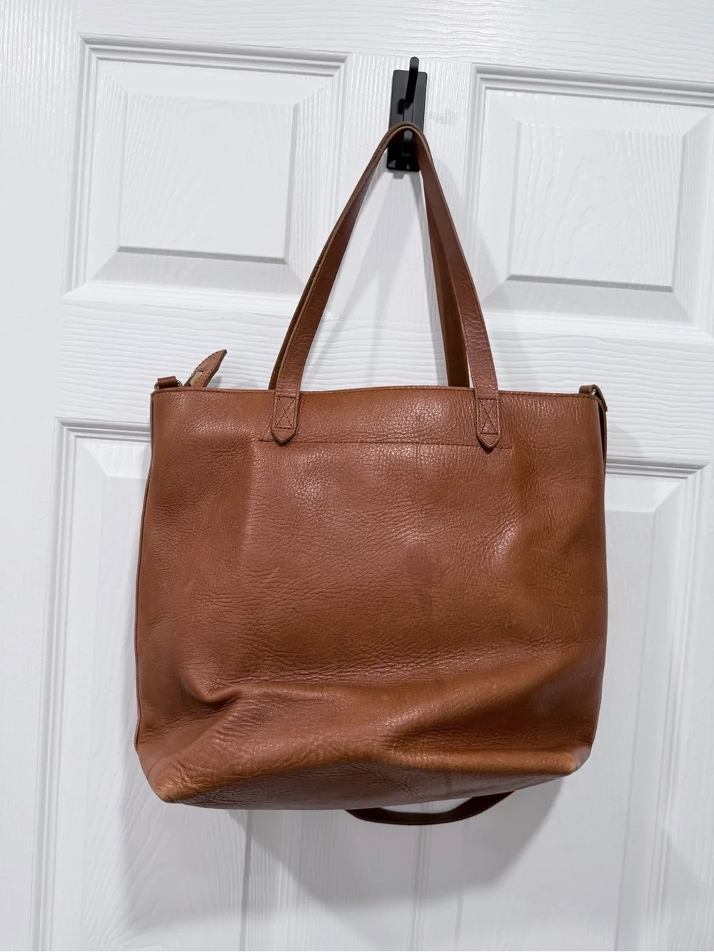 Madewell Brown Leather Handbag with Top Handles